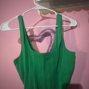 H&M Green Ribbed Crop Top